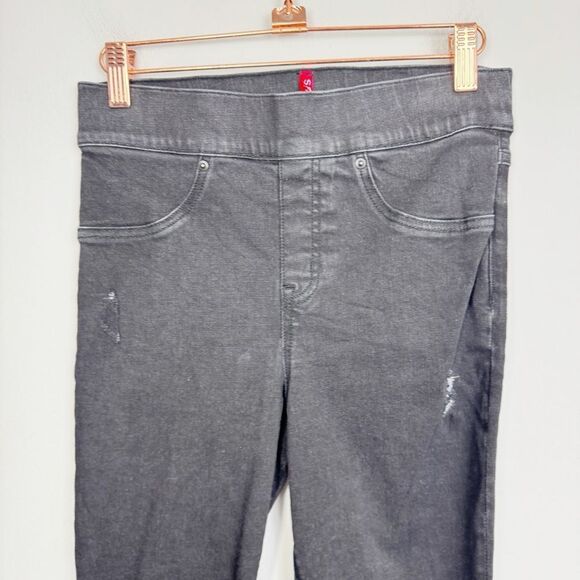 SPANX | Pull On Distressed Black Skinny Jeans Jeggings Women’s Size Small - Picture 3 of 11